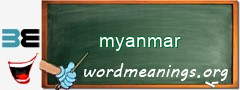WordMeaning blackboard for myanmar